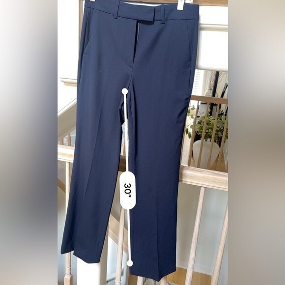 J. Crew Straight-leg Pant in Bi-stretch Wool In Navy 0 - Picture 9 of 15